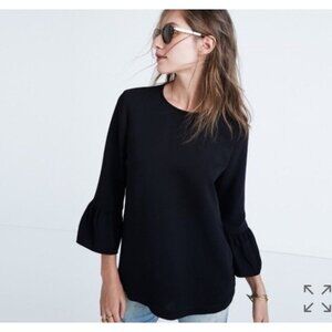 Madewell Black Bell Sleeve Blouse